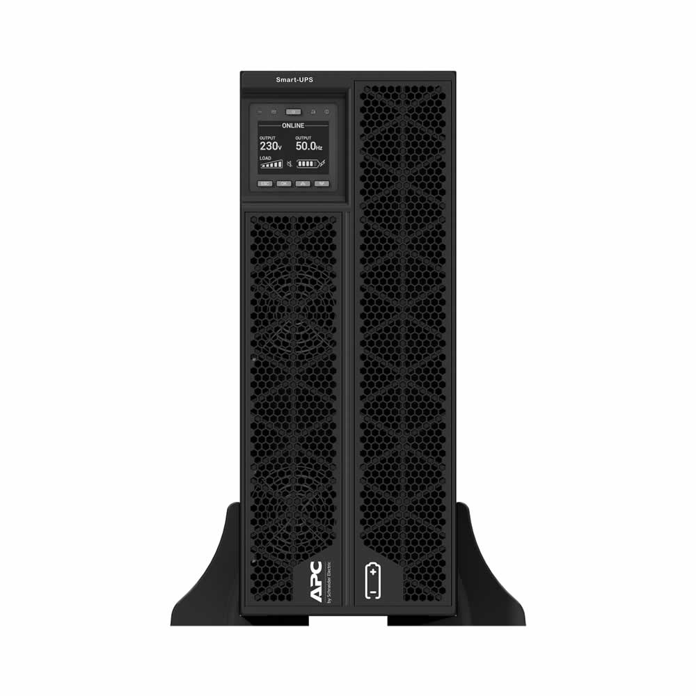 ALDEX GROUP | APC SMART-UPS ON-LINE, 5 KVA/5 KW, RACK/TORRE, 230 V, 2 TOMAS IEC C13 + 1 IEC C19 + CABLE DURO DE 3 HILOS (H+N+E), TARJETA DE RED, KIT DE RIEL NO INCLUIDO